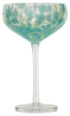 Hand Blown Stemmed Confetti Champagne/Coupe Glass, 4 Variations