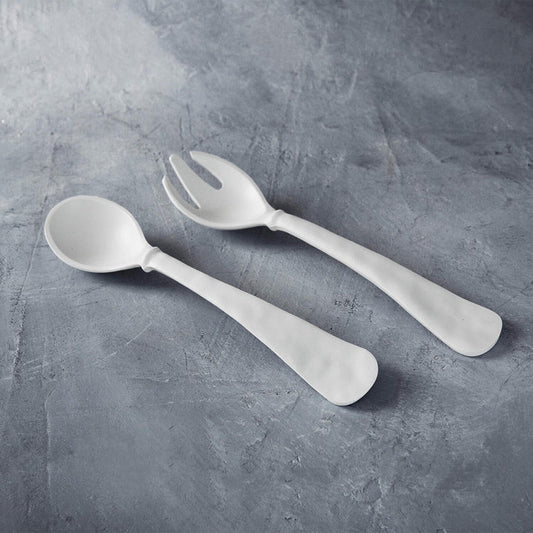 Vida Nube Salad Servers - White