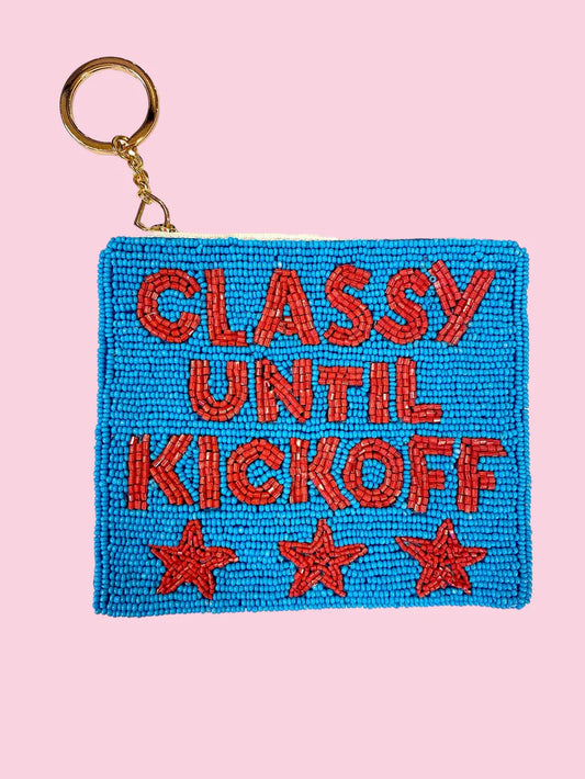 Gameday "Classy Until Kickoff" Beaded Coin Purse