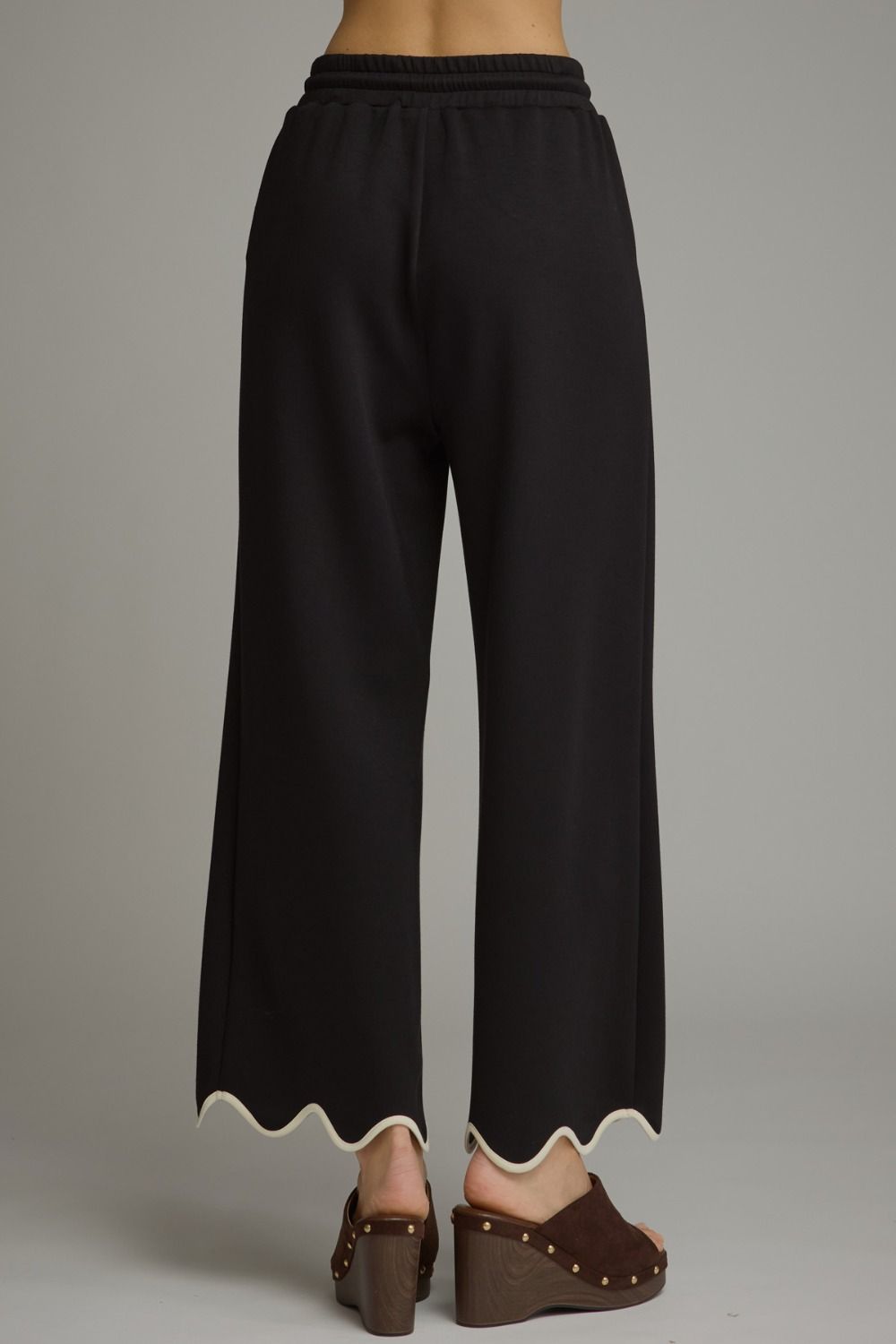 The Suzie Scallop Pant (Brown or Black) Matching Top Available