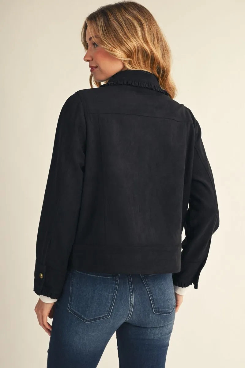 The Catherine Suede Style Jacket ( Black or Camel )