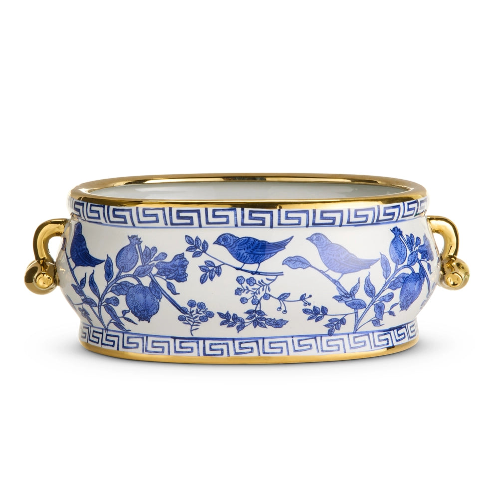 Blue Bird Planter with Handles