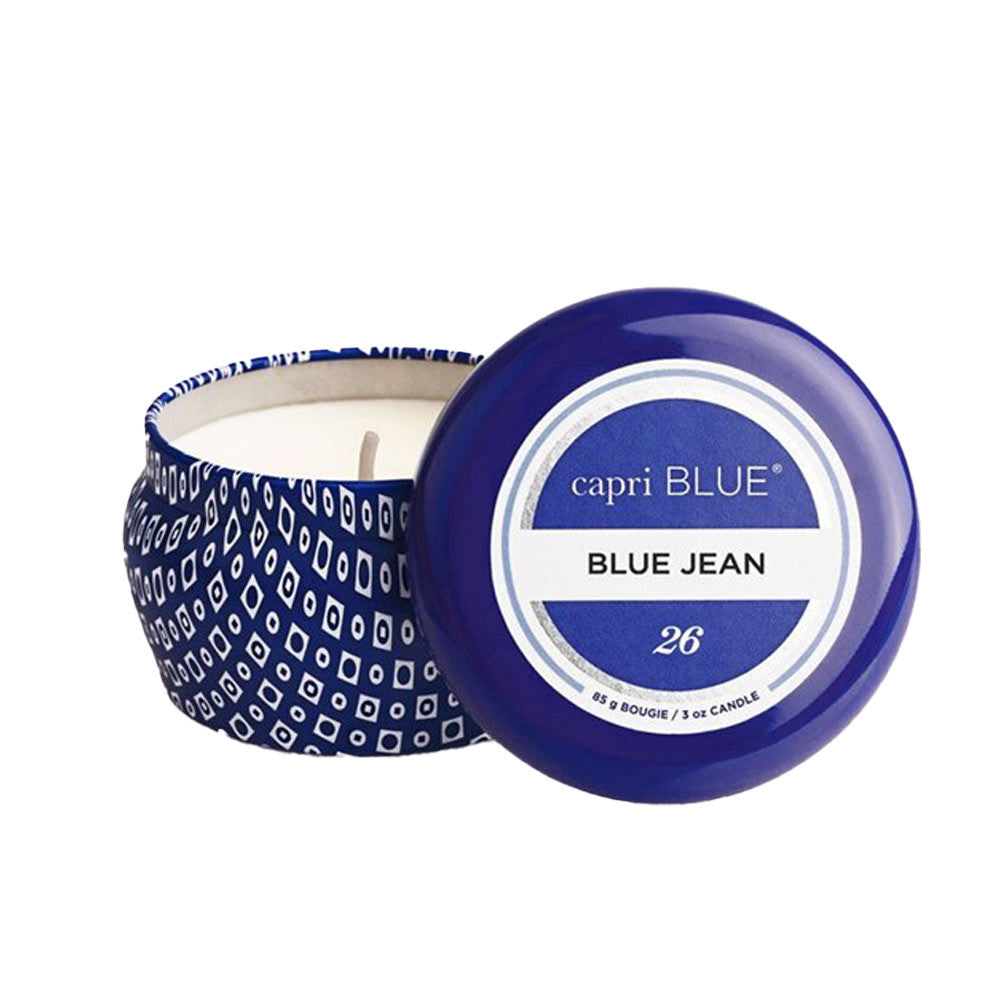 Capri Blue Blue Jean 3oz Bougie Mini Blue Tin
