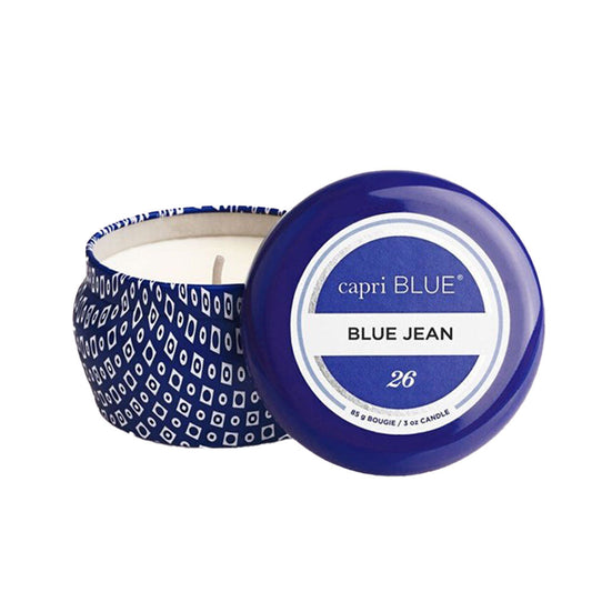 Capri Blue Blue Jean 3oz Bougie Mini Blue Tin