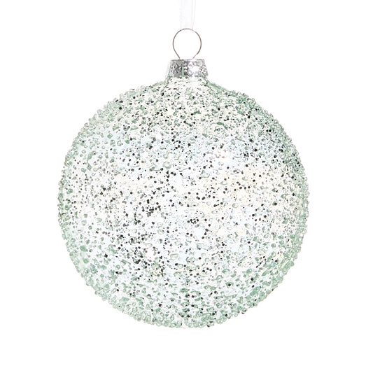 4" Blue Textured Ball Ornament