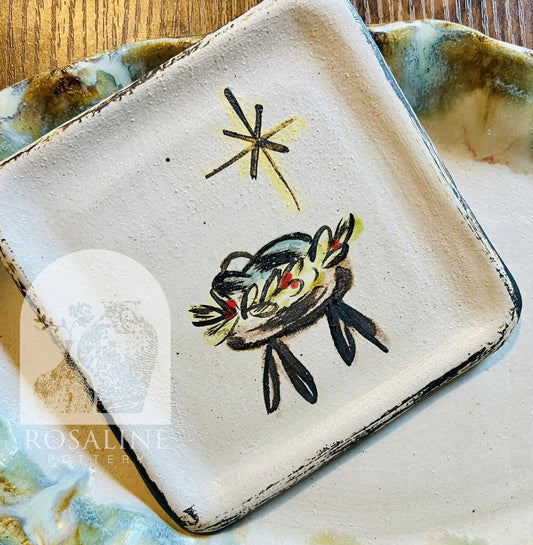 Rosaline Pottery Born is the King Trinket Dish