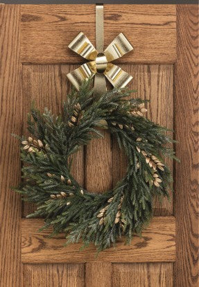 Gold Bow Wreath Hanger