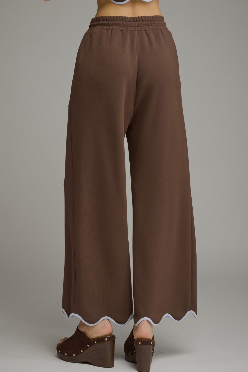 The Suzie Scallop Pant (Brown or Black) Matching Top Available