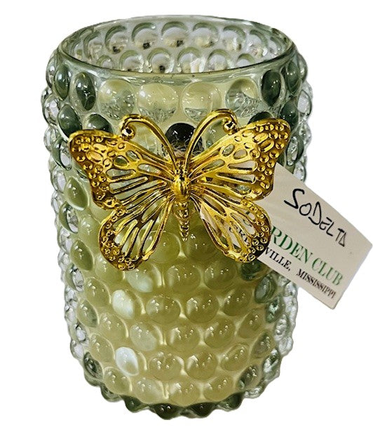 SoDelta Butterfly Hobnail Candle