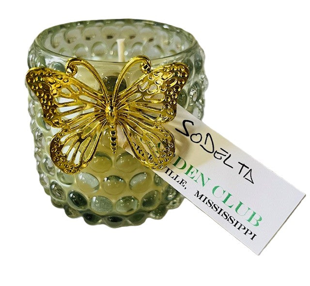 SoDelta Butterfly Hobnail Candle