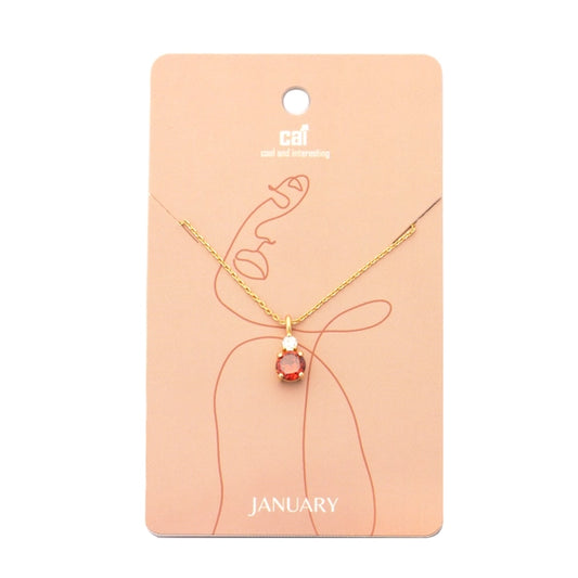 Cai Duo Sparkling Birthstone Necklace
