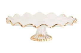 Gold Edge Ruffle Cake Stand