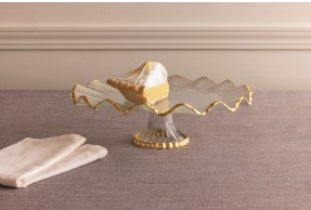Gold Edge Ruffle Cake Stand