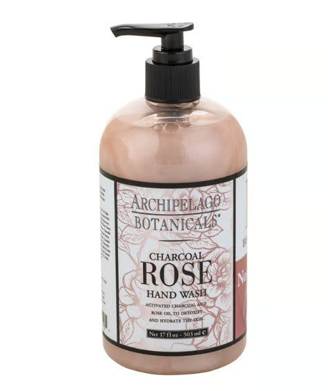 Archipelago Charcoal Rose Hand Wash 17oz. ( NEW )