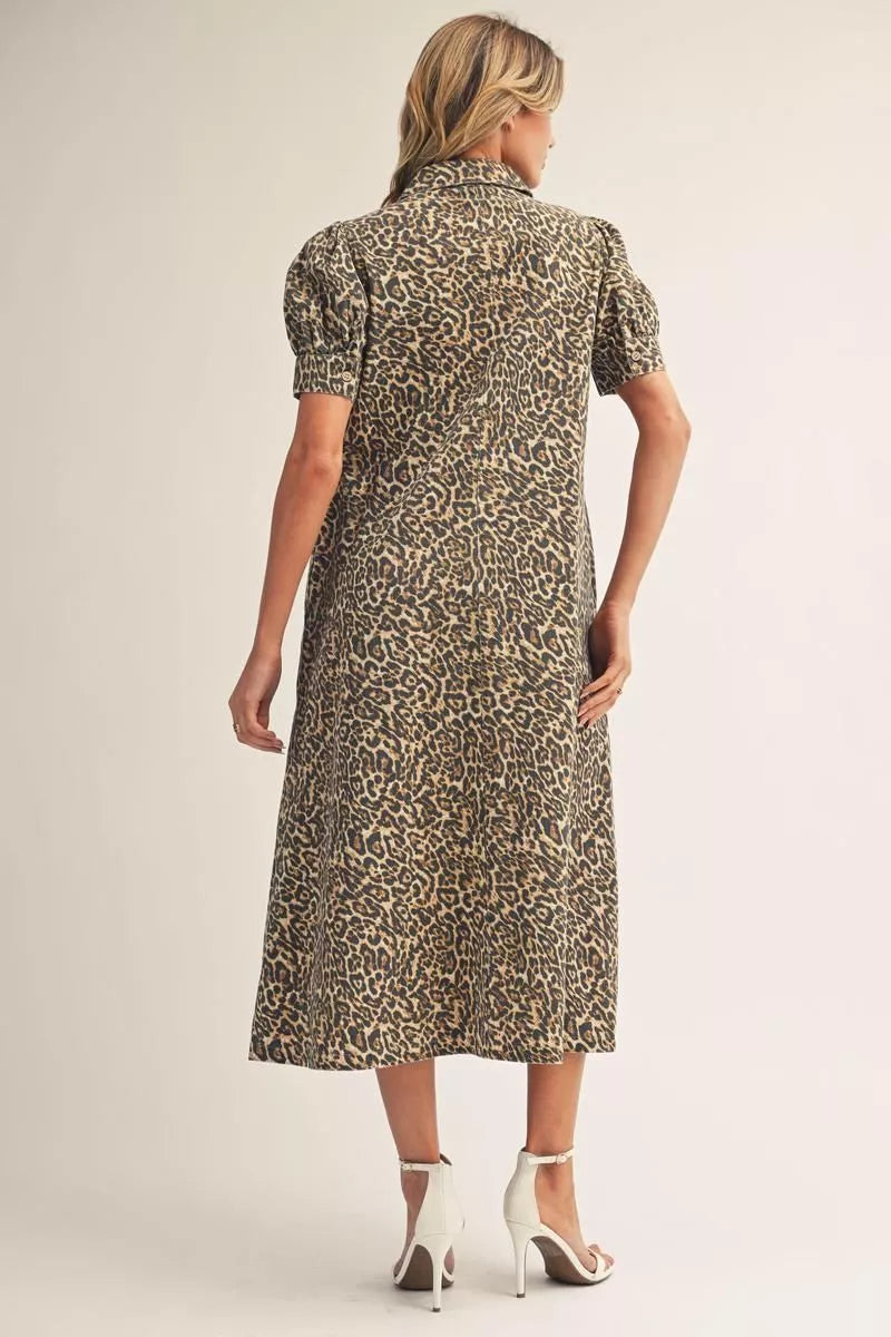 Cheetah Print Spring Dress (S-L)