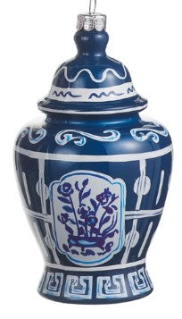 5" Dressed in Plaid Chinoiserie Ornament