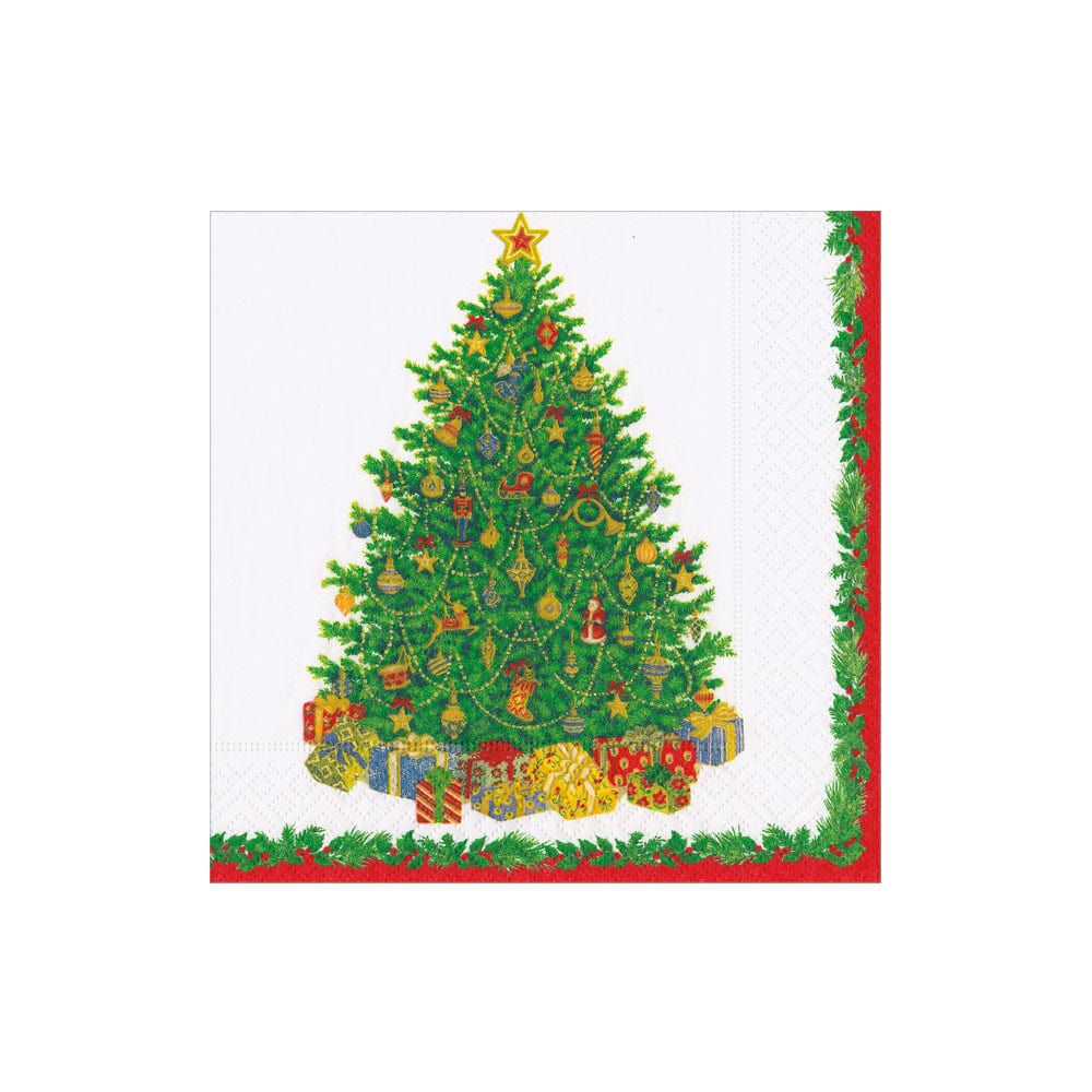 Caspari Christmas Tree Cocktail Napkins - 20/pkg