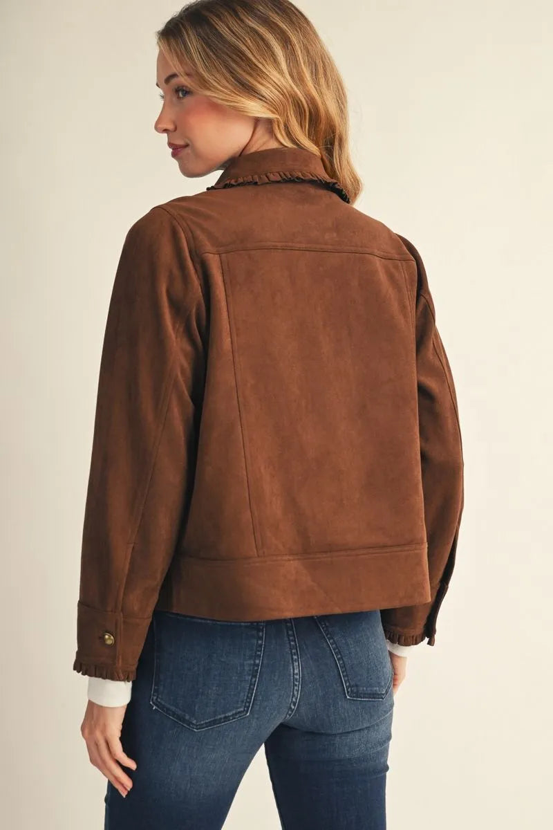 The Catherine Suede Style Jacket ( Black or Camel )