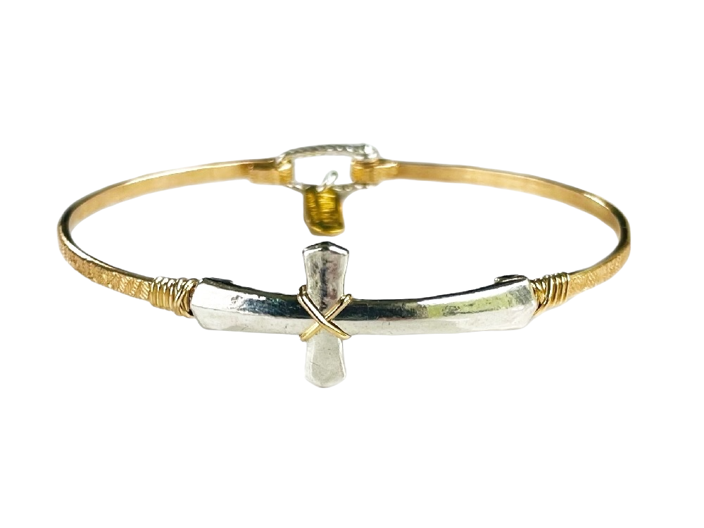 Cross Bracelet - Gold - 1015