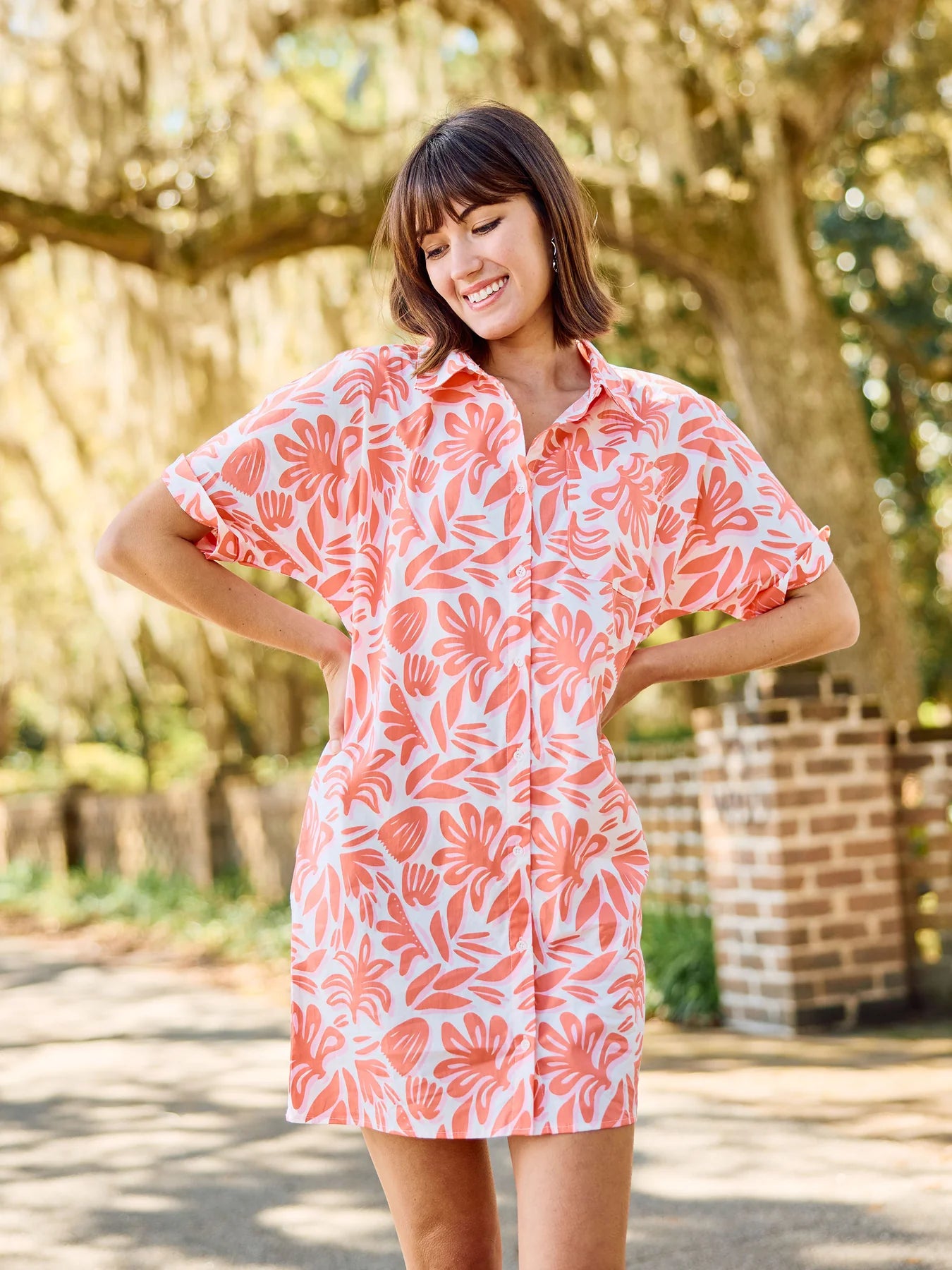Dani Dress | Spring It On Coral