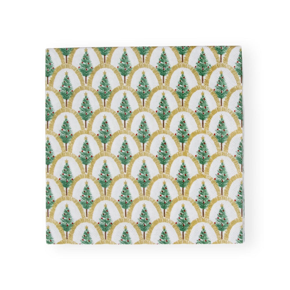 Caspari Christmas Deco Napkins (Cocktail or Guest Towels)