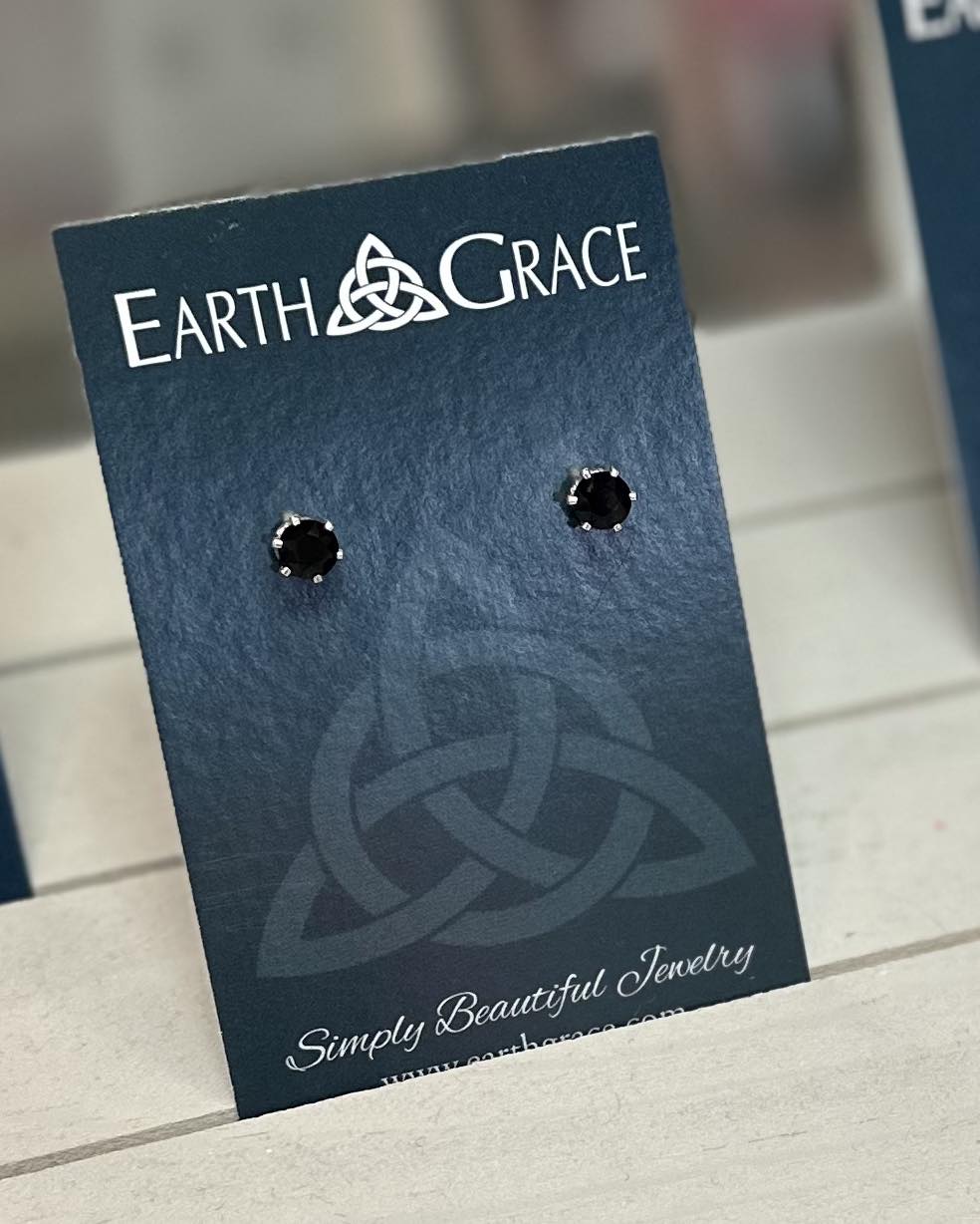 Earth Grace Birthstone Stud Earrings