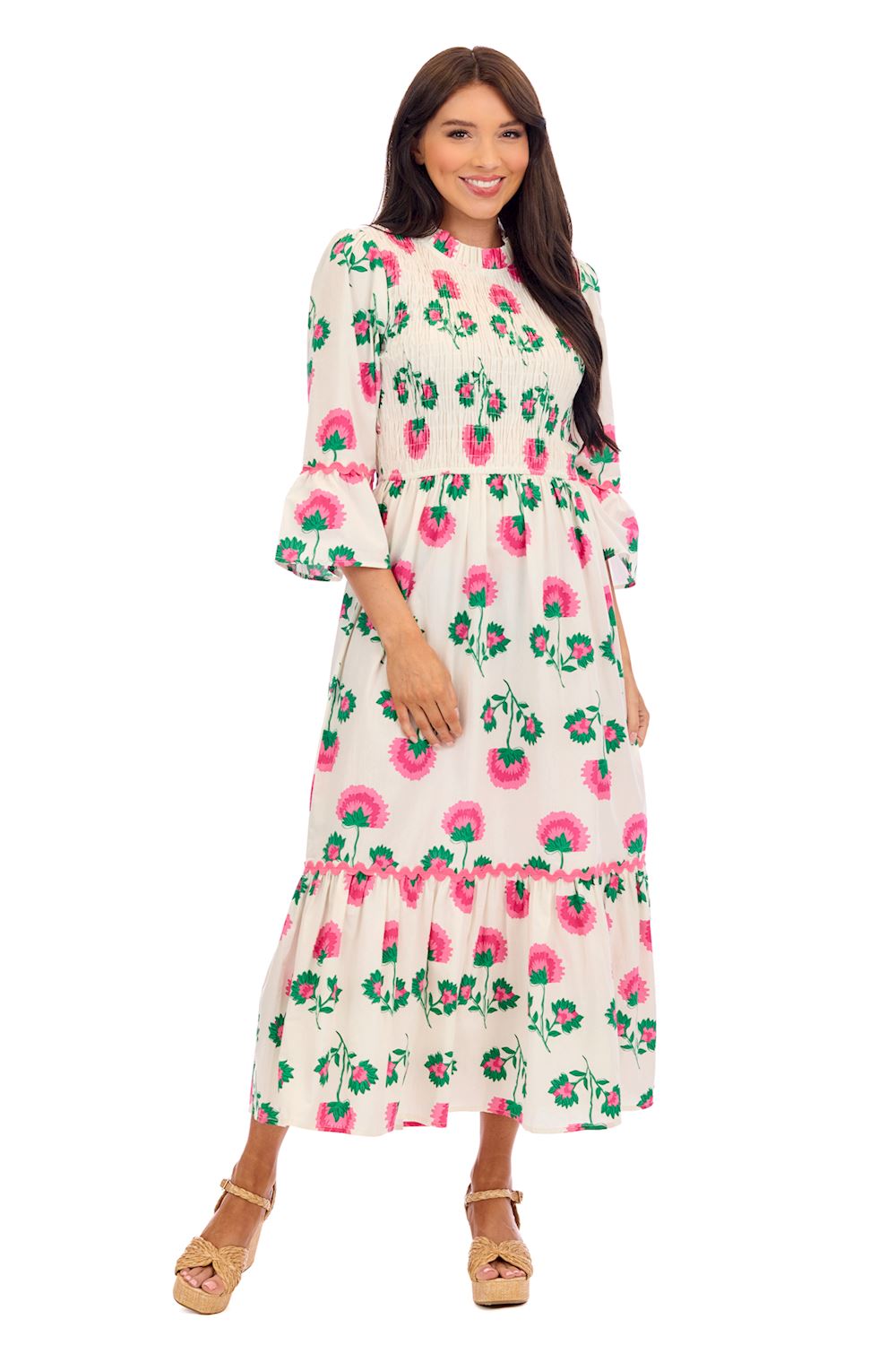 Elle Smocked Maxi Dress ( S-L )