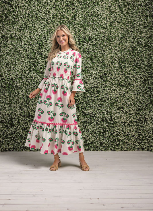 Elle Smocked Maxi Dress ( S-L )