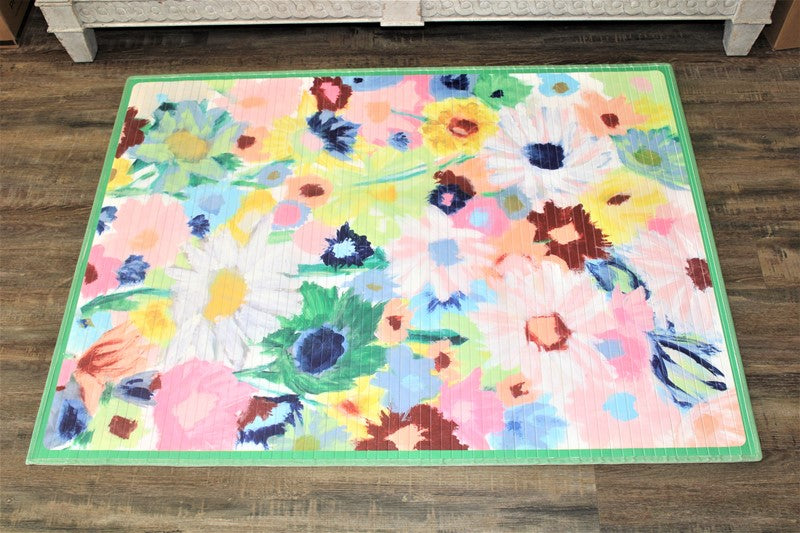 Bamboo Mat, Flower Power  Abstract Floral