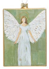 5" Guardian Angel Rectangle Ornament
