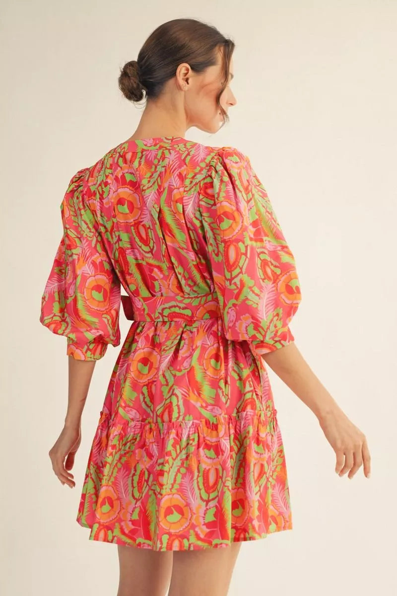 Geo Floral Spring Dress