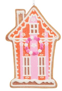 6" Vivid Jolly Gingerbread House Ornament
