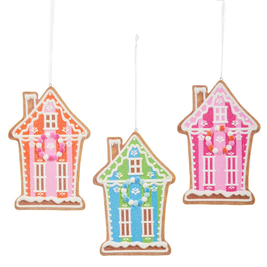 6" Vivid Jolly Gingerbread House Ornament