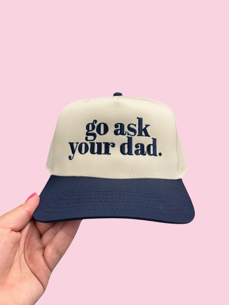 Go Ask Your Dad Trucker Canvas