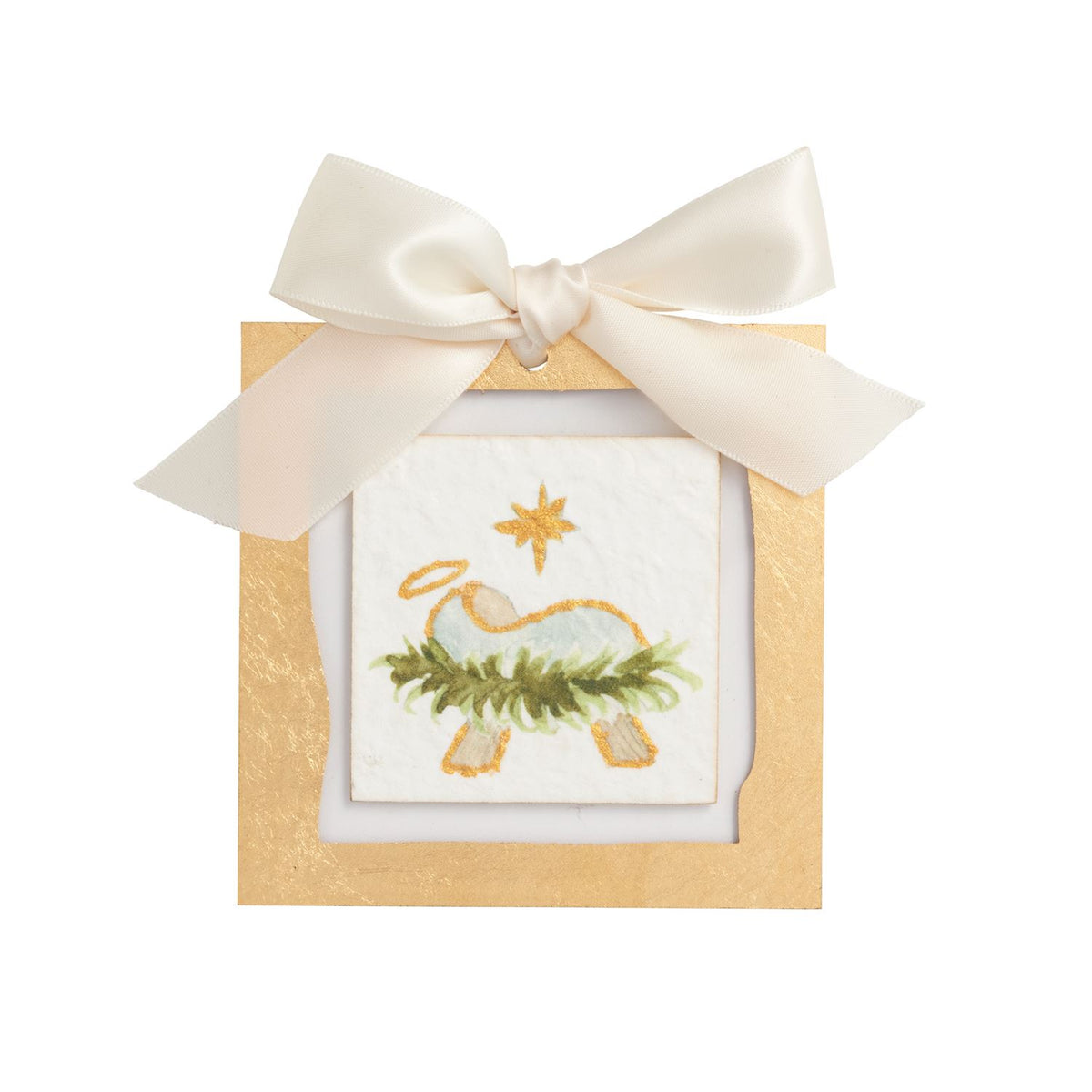 Gold Acrylic Painted Ornaments