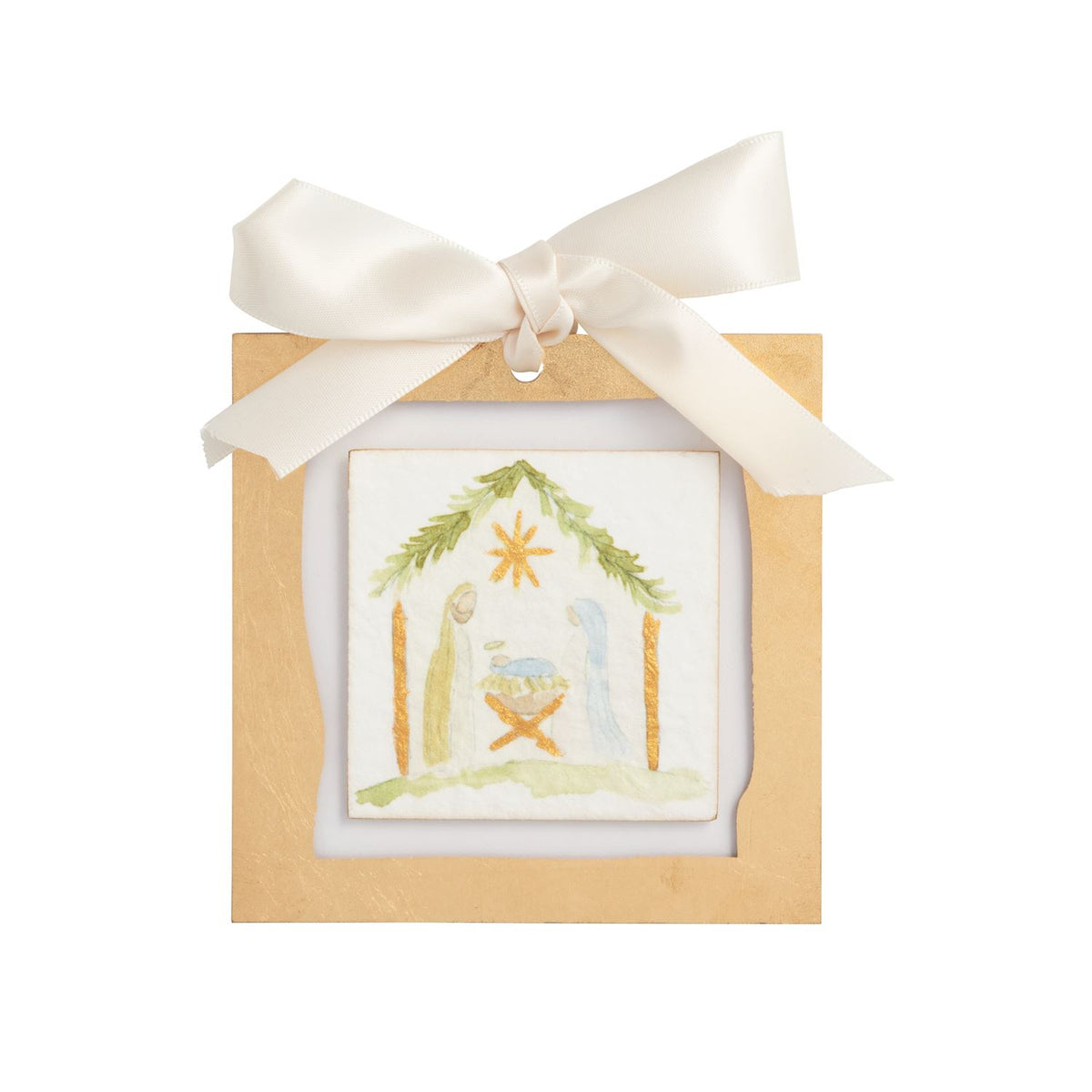 Gold Acrylic Painted Ornaments