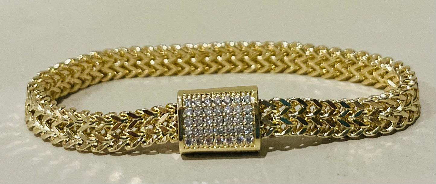 Gold CZ Magnetic Bracelet