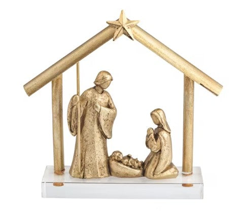 Gold Resin Nativity Display