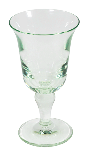 Acrylic Flared Water Glasses - Lt Green / Clear