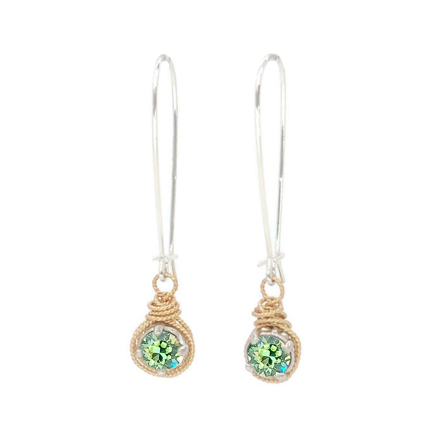 Birthstone Colored Drop Earrings