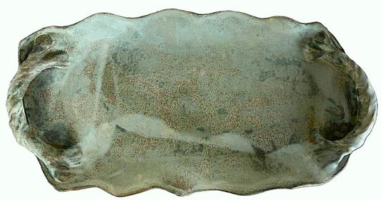 Sheila Large Green Handle Tray