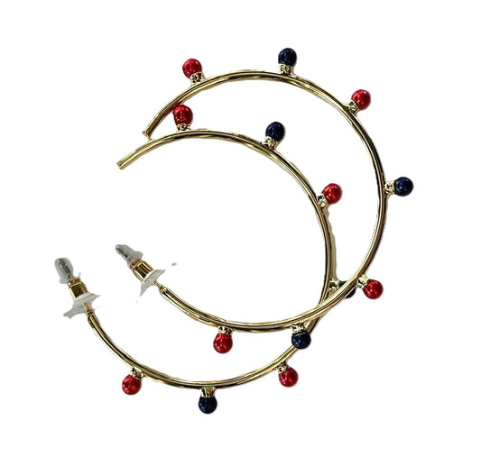 Michelle McDowell Harlow Earrings Red & Blue