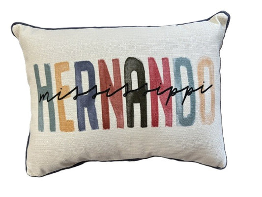 Hernando, MS Colorblock Pillow
