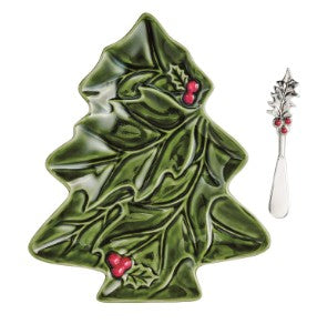 Holly Serving Plate with Spreader