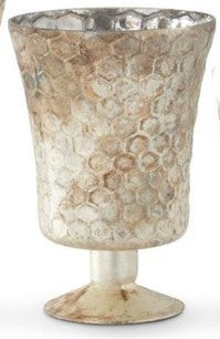 Honeycomb Burnt Champagne Mercury Glass Fluted Vase ( 3 Sizes )