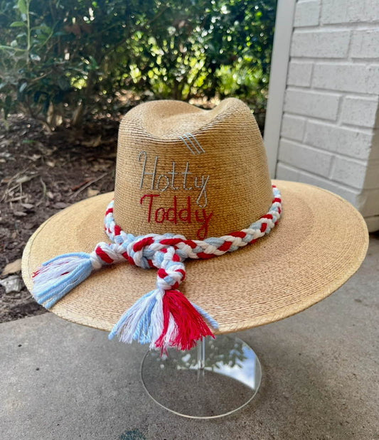 Natural Palm Ole Miss Straw Hat
