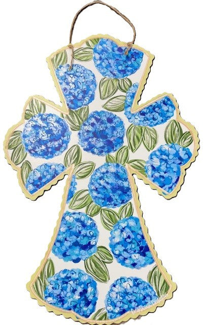 Hydrangea Cross Door Hanger