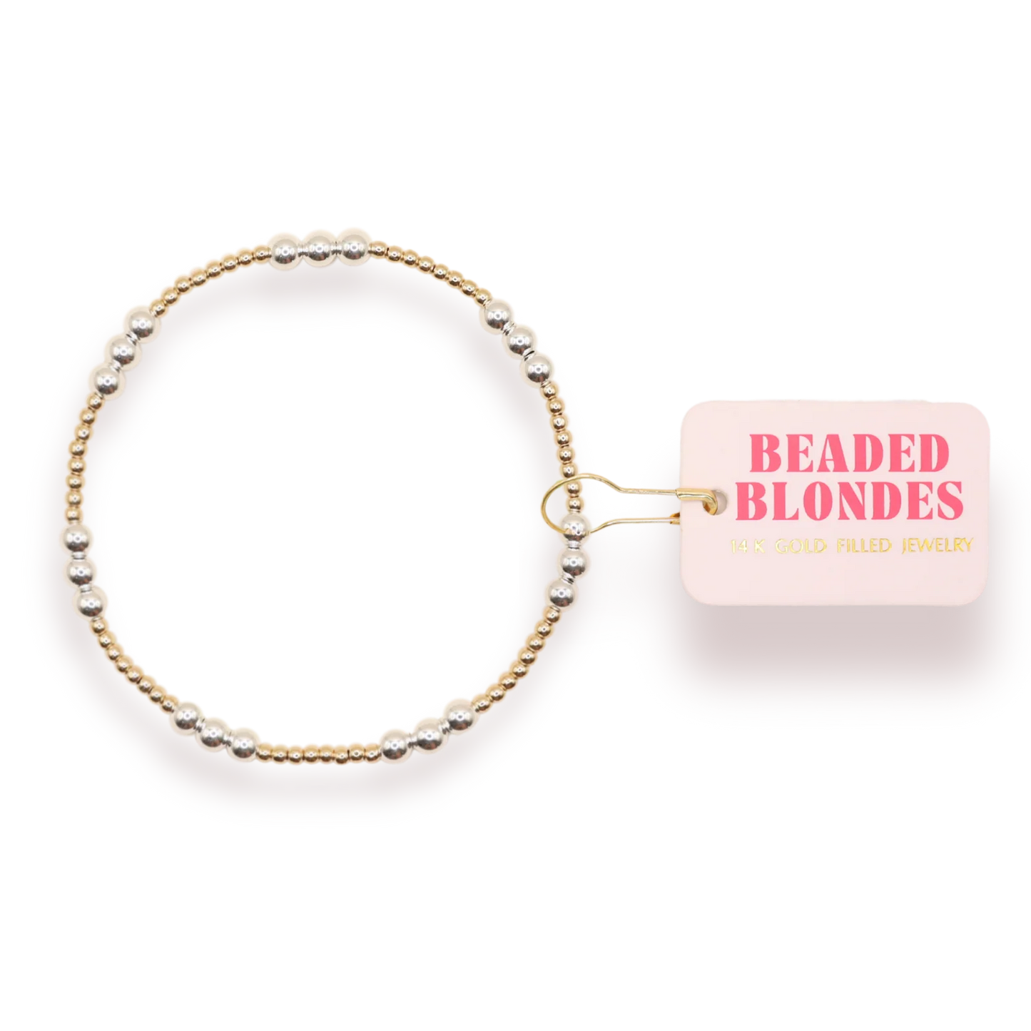 Beaded Blondes Silver / Gold/Silver Mixed Bracelet Collection