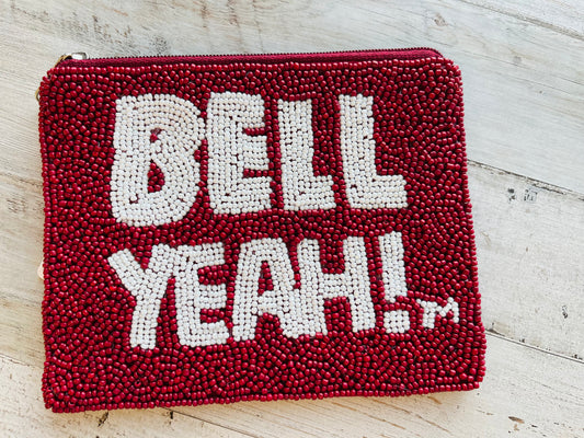 Bell Yeah! Beaded pouch