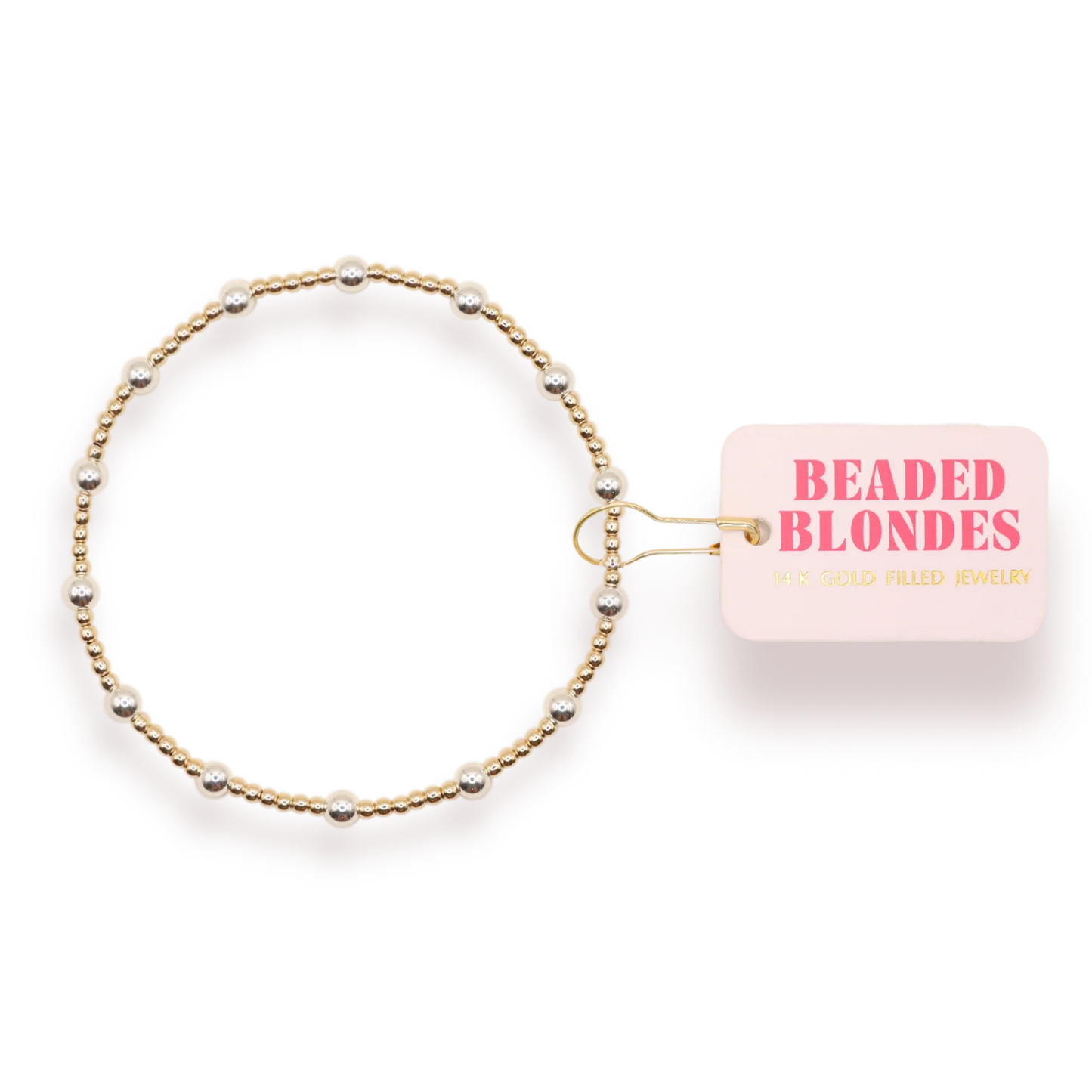 Beaded Blondes Silver / Gold/Silver Mixed Bracelet Collection